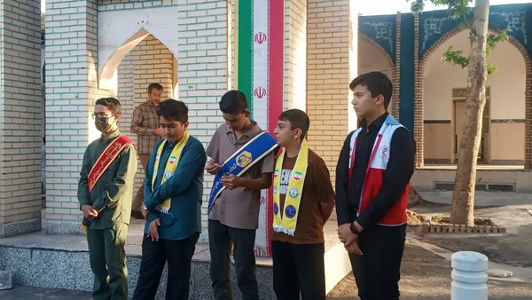مراسم غبارروبی لاله زار شهرستان نیشابور به مناسبت گرامیداشت هفته معلم 