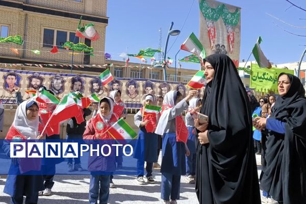 راهپیمایی ۲۲ بهمن در چهل و ششمین سالگرد پیروزی شکوهمند انقلاب اسلامی در شهرستان آباده