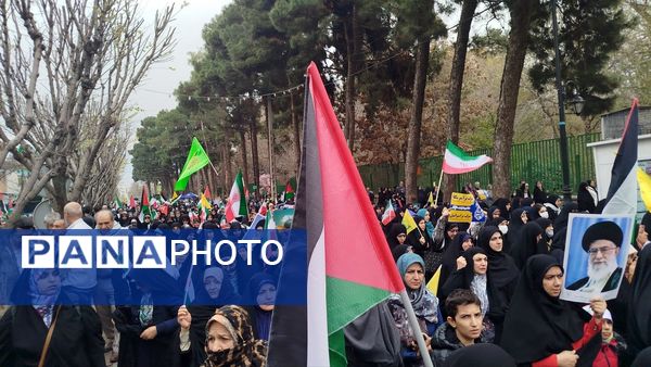 سنگ تمام مردم کرج در راهپیمایی روز قدس 