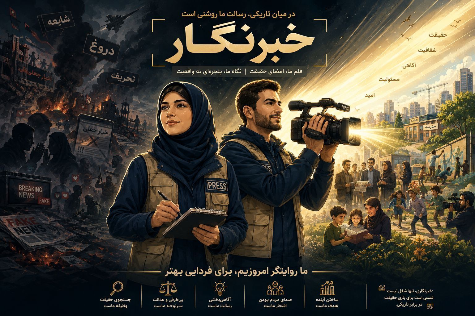 روایتی از خبرنگاران راویان حق و عدالت