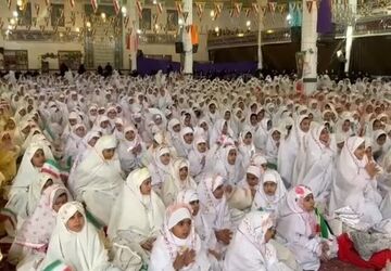 برگزاری جشن تکلیف 2 هزار دانش آموز دختر شیعه و اهل سنت در تربت جام