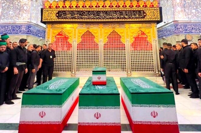 حماسه سرخ نجف؛ وداع میلیونی زائران و مردم عراق با پیکر رهبر شهید