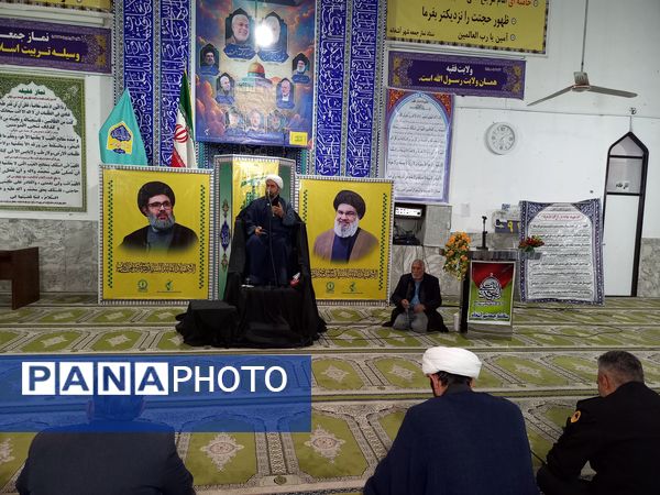 مراسم گرامیداشت شهادت سید حسن نصرالله در مسجد جامع آشخانه 