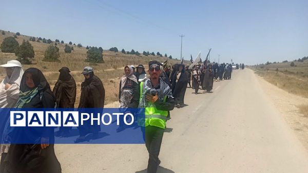 پیاده‌روی هیات روستای زرد تا امام زاده روستای کاستان