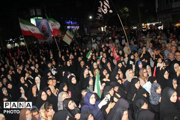 وداع باشکوه مردم سملقان با پیکر مطهر بسیجی مدافع وطن، شهید علی‌اصغر نورانی