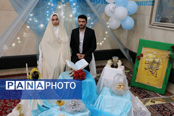 جشن ازدواج مسجدی 132 زوج جوان در قم - 2