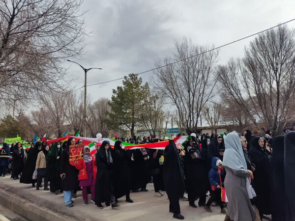 راهپیمایی پرشور ۲۲ بهمن ماه خرم‌بید