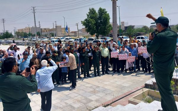 تجمع مردم پارسیان در حمایت از عملیات وعده صادق