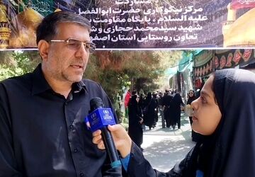 برپایی موکب خدمت رسانی به جاماندگان اربعین سازمان تعاون روستایی استان اصفهان