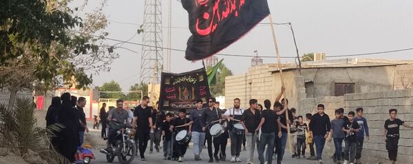 مراسم عزاداری امام حسین‌‌(ع) در روستای باغات
