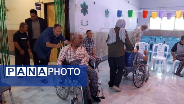 مراسم استقبال از زائر اولی‌های مددجویان مرکز توانبخشی فردوس اهر