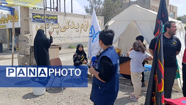 برپایی موکب توسط دانش‌آموزان در آشخانه