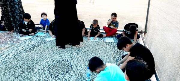 برپایی غرفه فرهنگی هنری موکب حضرت قاسم ابن الحسن(ع) شهرستان هلیلان