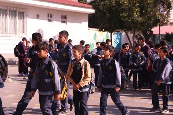 صبحگاه دانش‌آموزی در دبستان قلمچی گرگان