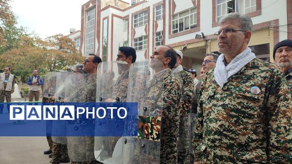 رزمایش گردان‌های بسیج فرهنگیان سپاه امام رضا (ع) در اداره‌کل آموزش و پرورش خراسان رضوی