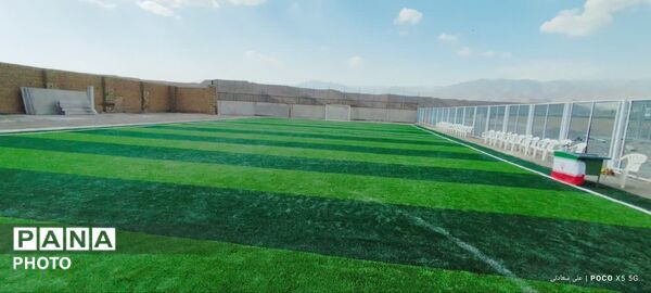 افتتاح آموزشگاه چهارکلاسه روستای احمد آباد در بخش هزار مسجد و زمین چمن مصنوعی شهدای روستای قلعه نو