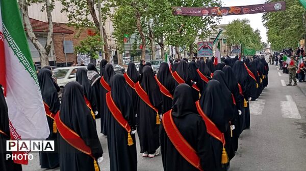 رژه اقتدار دختران معصومی در گرگان