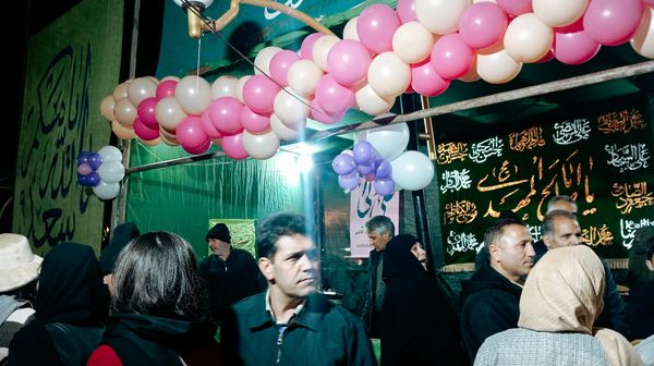 موکب های پذیرایی در جشن خیابانی مهر علوی کاشمر