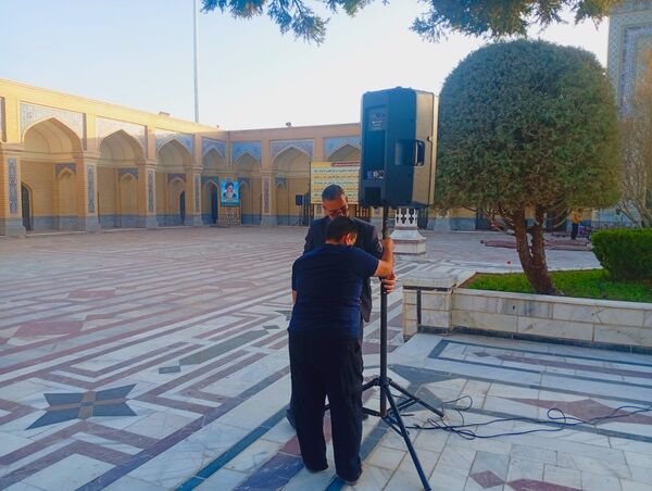 آماده سازی زیارتگاه شهید مدرس برای نماز عید سعید فطر