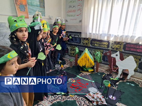 نوآموزان قرآنی دارالقرآن امام علی(ع) در سوگ شهادت حضرت رقیه 