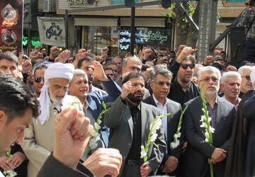 خروش بی‌نظیر سنندج در بدرقه شهید اقتدار ملی «رضا بسطامی» 
