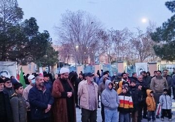 سوگواری مردم ساوجبلاغ در پی شهادت رهبر معظم انقلاب