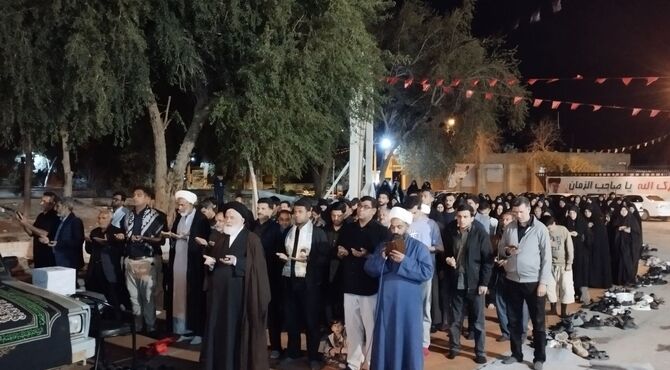 میدان امام حسین(ع) شهداد آکنده از معنویت توام با عطر باران 