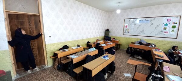مانور زلزله در دبیرستان مهدی خدابنده