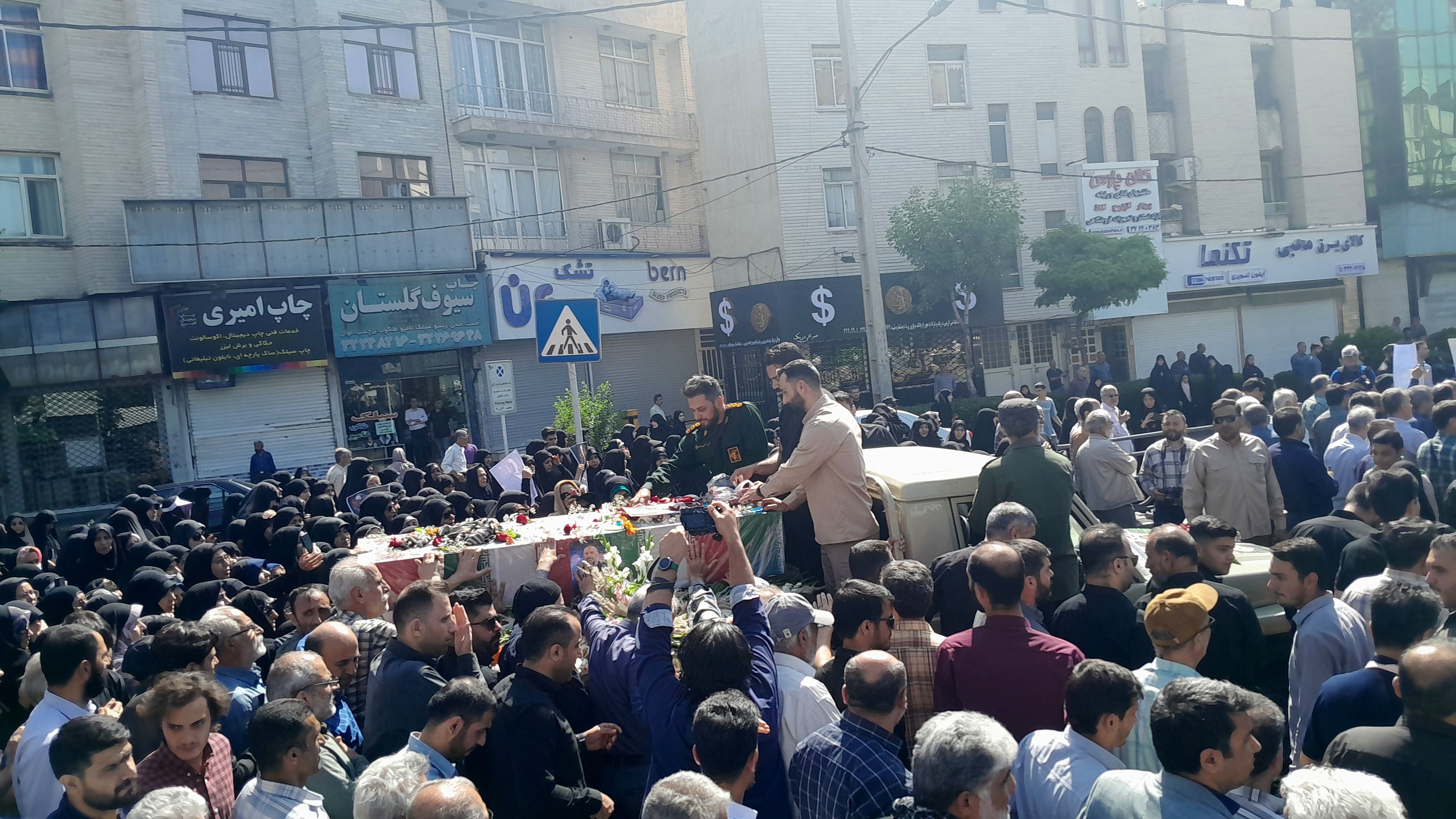 مراسم تشییع پاسدار شهید آبیار درکرج 