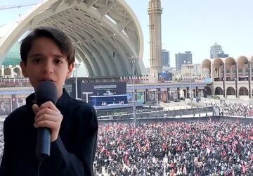 رجزخوانی نوجوان دهه نودی دلتنگ امام شهید، برای دشمنان 