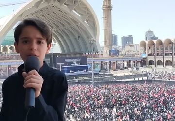 رجزخوانی نوجوان دهه نودی دلتنگ امام شهید، برای دشمنان 