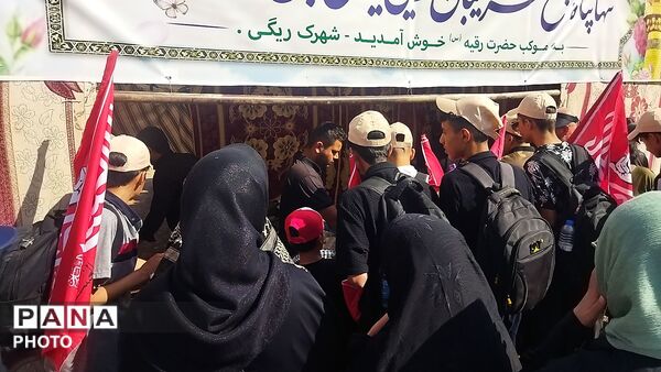 موکب حضرت رقیه ( س)   میزبان زائران پیاده امام رضا ( ع) 