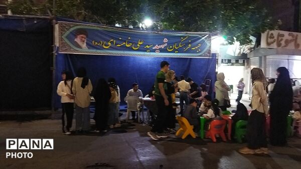 موکب جبهه فرهنگیان در نود و نهمین شب از اجتماعات مردمی 
