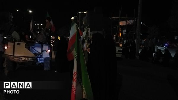 رژه خودرویی در هشتاد و هفتمین شب از اجتماعات مردمی نیشابور 