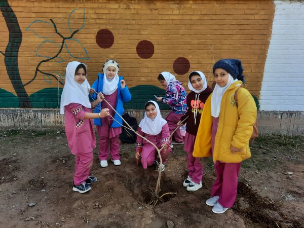 مراسم کاشت نهال در دبستان سید قطب رادکان 