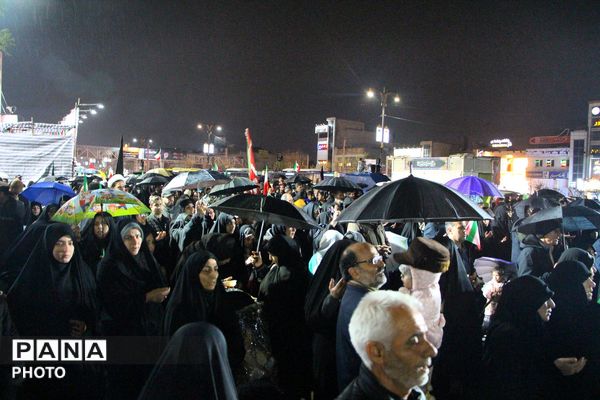 اجتماع عظیم مردم اسلامشهر برای پانزدهمین شب