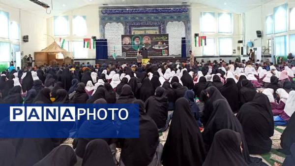 حضور پرشور دانش‌آموزان شهرستان مارگون در محکومیت شهادت سید حسن نصرالله