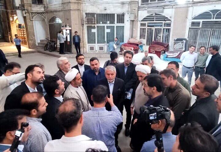 بازدید وزیر میراث‌فرهنگی از تیمچه بزرگ بازار قم