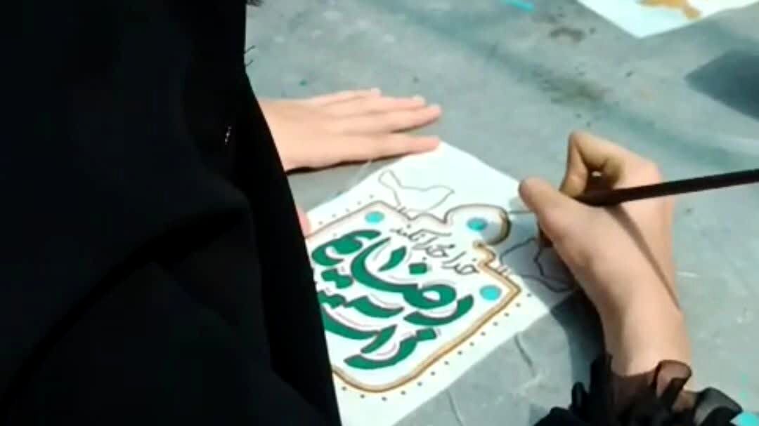 خدمت رسانی موکب سوغات و هنر دختران نوجوان مشهدی 
