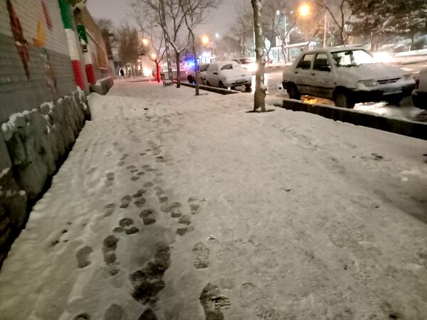 بارش برف در شهر مشهد 
