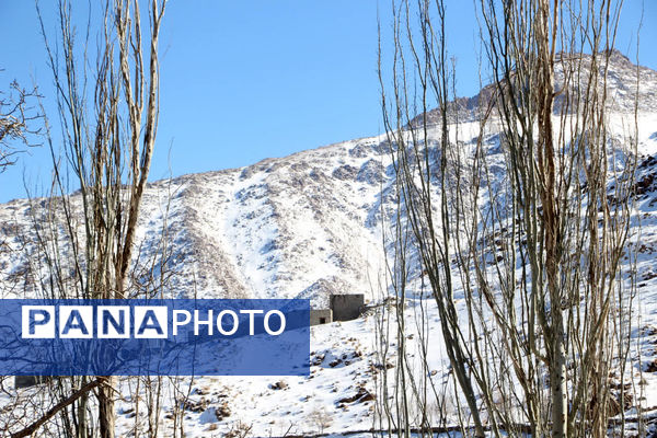 روز برفی و دل انگیز ده‌بالا یزد