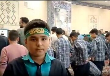 اجتماع دانش‌آموزان شهر کهک قم در حمایت از عملیات وعده صادق 2