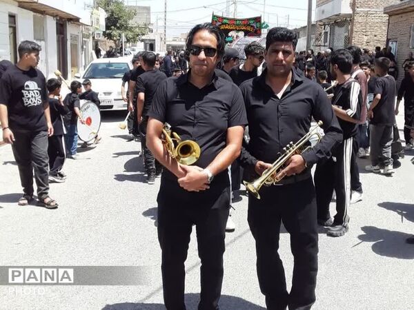 در هشتمین روز ماه محرم طنین نوای یا حسین در کوچه‌های فدافن پیچید
