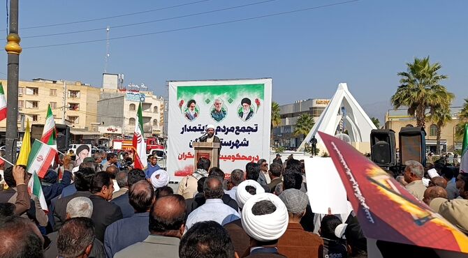 خروش مردم رودان هرمزگان در تجدیدمیثایق با آرمان‌‌‌های انقلاب اسلامی ایران 