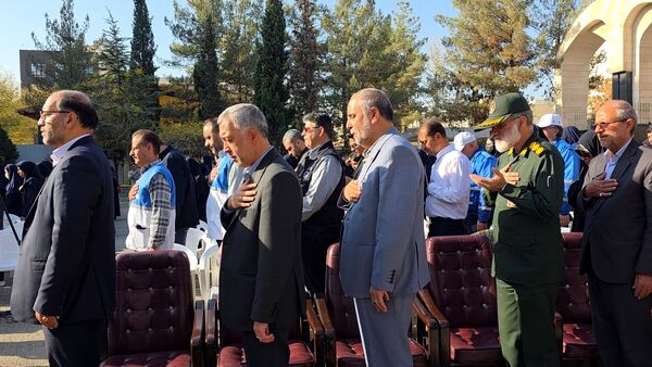 آیین نواختن زنگ پدافند غیرعامل در ناحیه شش مشهد