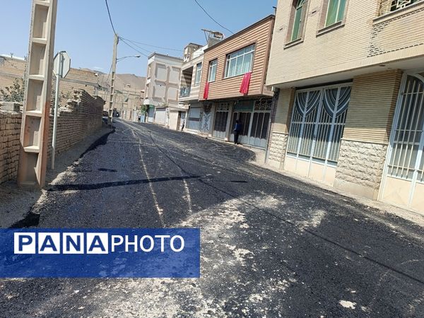 اجرای پروژه آسفالت ریزی در روستای مارکده