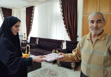 دیدار اعضای انجمن اسلامی هنرستان بصیرت آشخانه با همسر جانباز رسایی پور