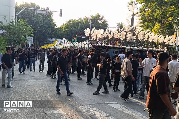 آیین باشکوه علم‌گردانی در غروب عاشورا 