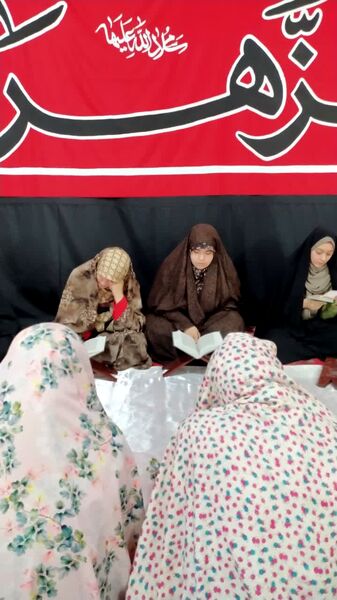 اعتکاف دانش‌آموزان دختر در مسجد سیدالشهدا شهرستان بجنورد 