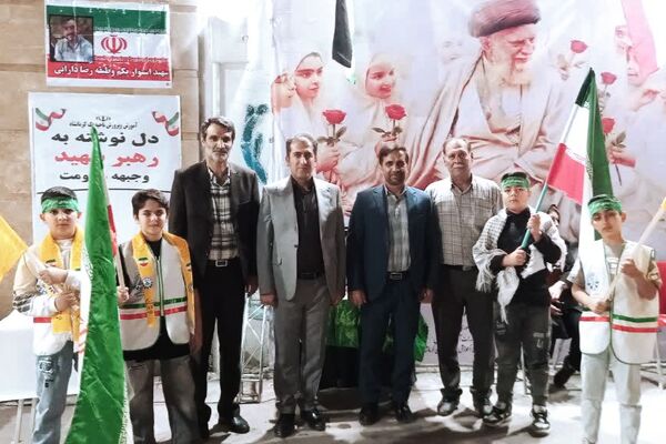 موکب آموزش و پرورش ناحیه یک کرمانشاه، نقطه عطف راهپیمایی شبانه شد